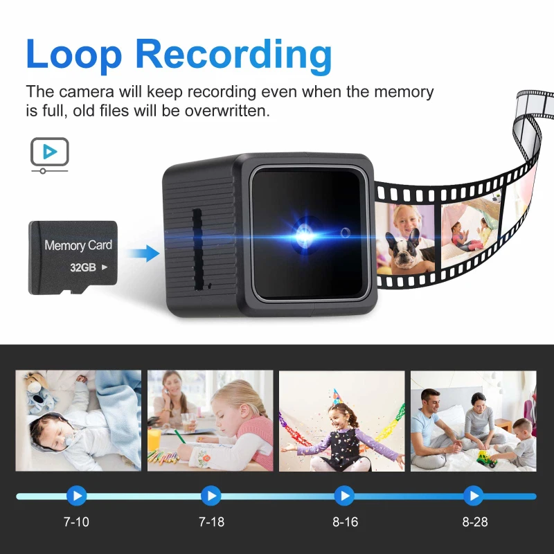 Невидимая мини-камера DS07 1080P с подсветкой звука камера наблюдения ночным