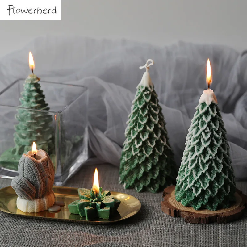 

Форма для рождественской елки в виде свечи, силиконовая форма в виде сосны для рождественской елки, форма для изготовления свечей, банки, форма для гипса, инструменты для украшения тортов