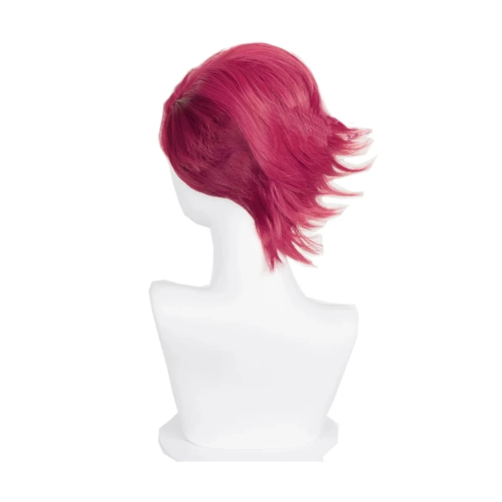 Тёмно-синий длинный прямой парик Arcane Caitlyn Vi красный короткий для косплея костюм