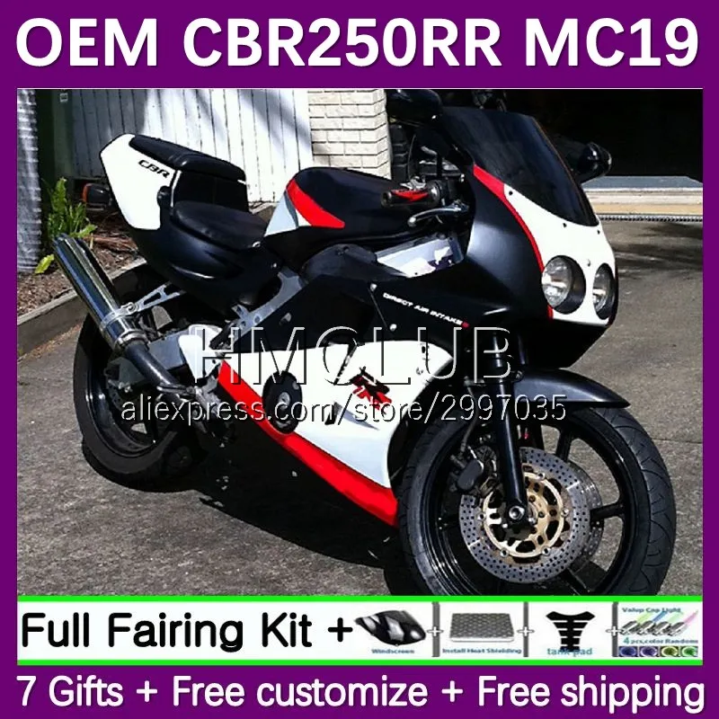 

Injection Body For HONDA CBR250RR CBR 250 RR CC MC19 28No.36 CBR250 RR 1988 1989 CBR 250RR 250R 88 89 OEM Fairings factory black