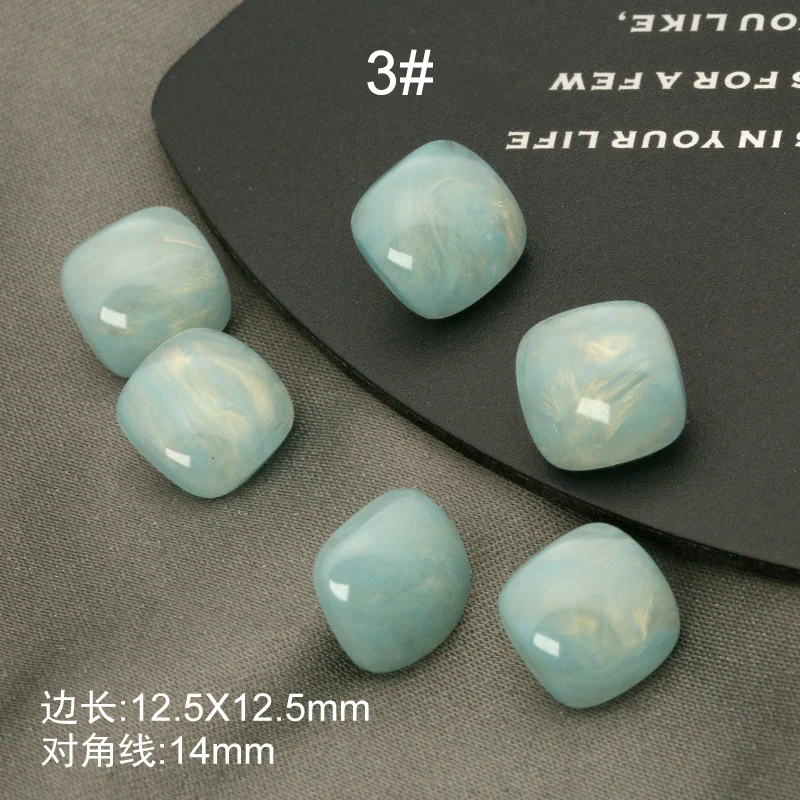 10 шт. Прошитый смоляный квадратный свитер пуговицы для одежды кардиган куртка