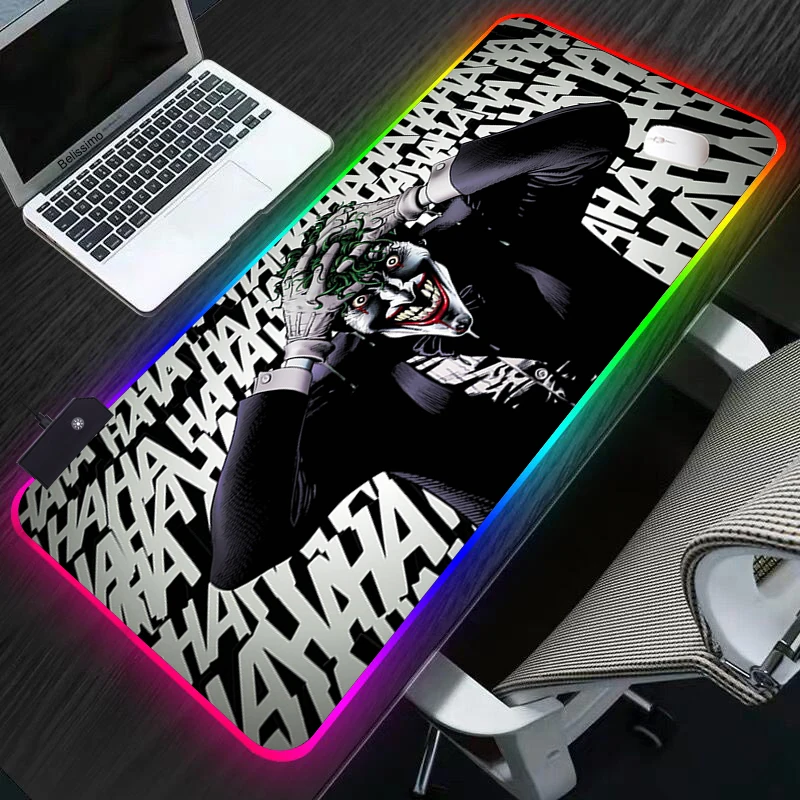 

The Jokers Mouse pad RGB anime tapis de souris 900X400 large gaming accessories mousepad extension gaming keyboard mouse mat