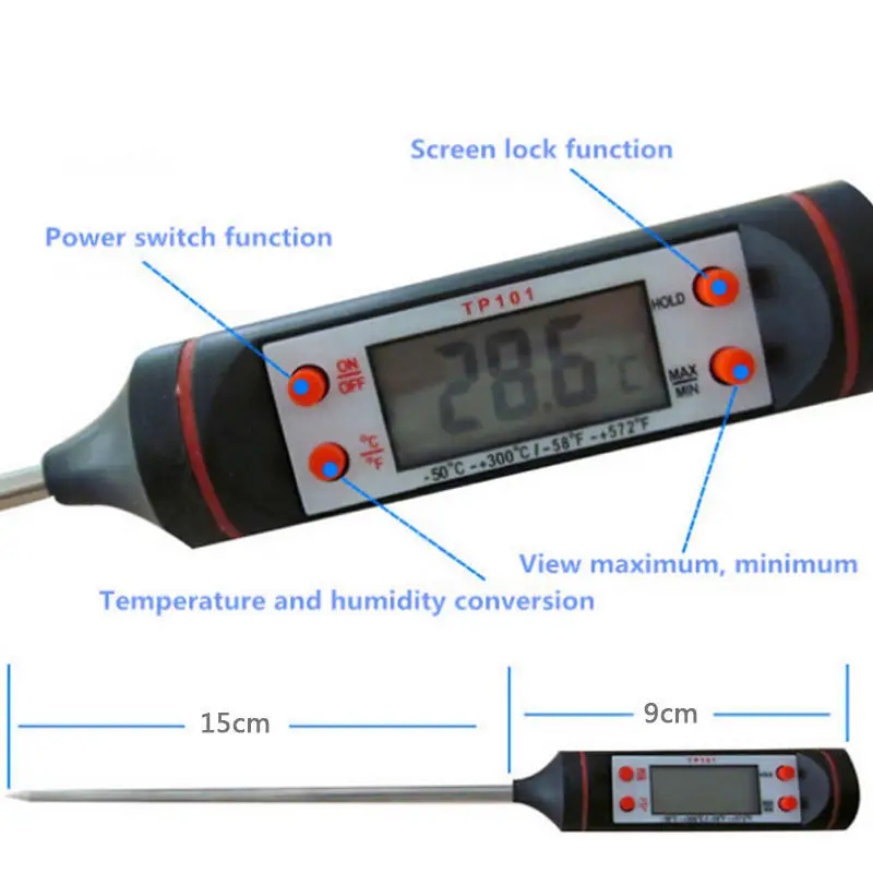 

Hot Needle Food Thermometer Kitchen Food Oil Thermometer Milk Thermometer Water Thermometer Electronic Thermometer
