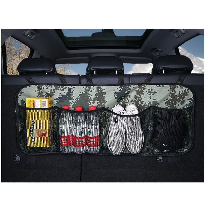 Car Rear Seat Back Storage Bag Multi Hanging Nets Pocket Trunk Organizer Auto Stowing Tidying organizer for car | Автомобили и