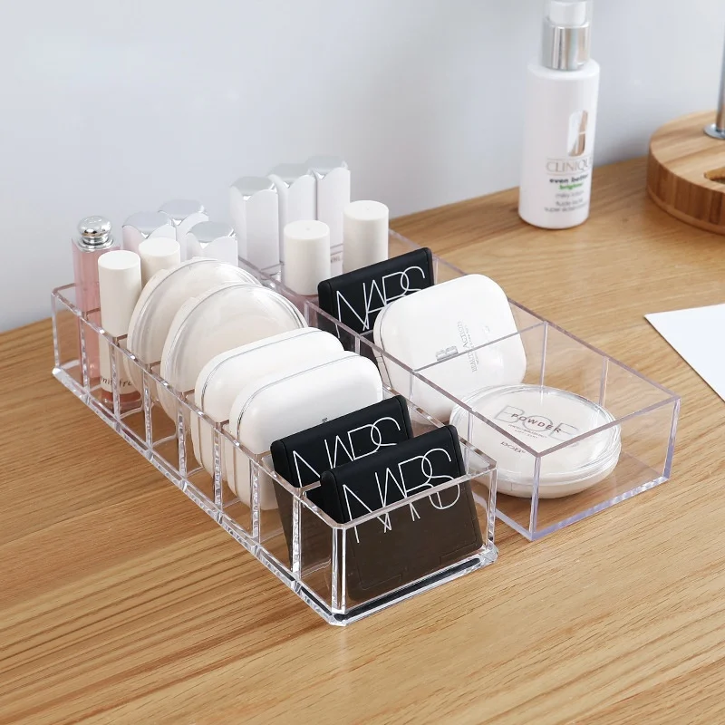 

Transparent Acrylic Cosmetics Storage Box Makeup Holder Jewelry Make Up Organizer for Home Plastic Desktop Storage Boxes