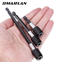 smarlan 14 inch hex shank quick release screwdriver magnetic bit holder with adjustable collar extension bar 60mm 100mm 150mm a