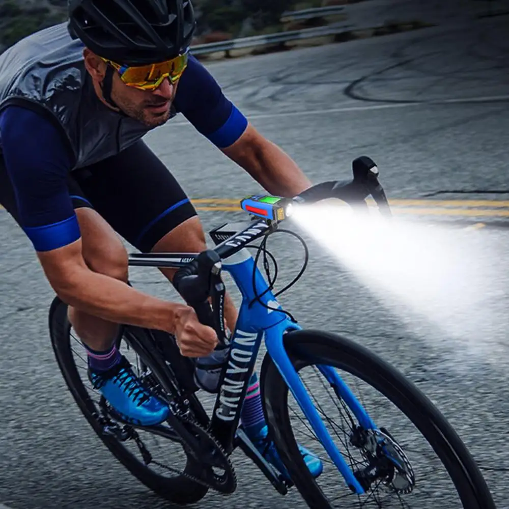 

Lcd Bicycle Bike Led Light Lamp Headlight Light Rechargeable Front Light For Mtb Bicycle Odometer Speedometer Bicycle Flashlight