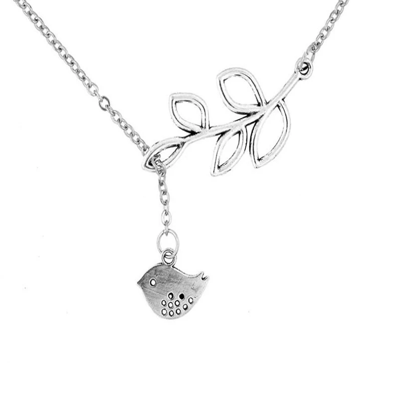 Модное ожерелье с подвеской в виде листьев и птиц очаровательные цепочки до