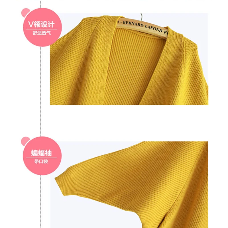 2020 женский длинный кардиган Осень-зима стежка пончо вязаный свитер более размера