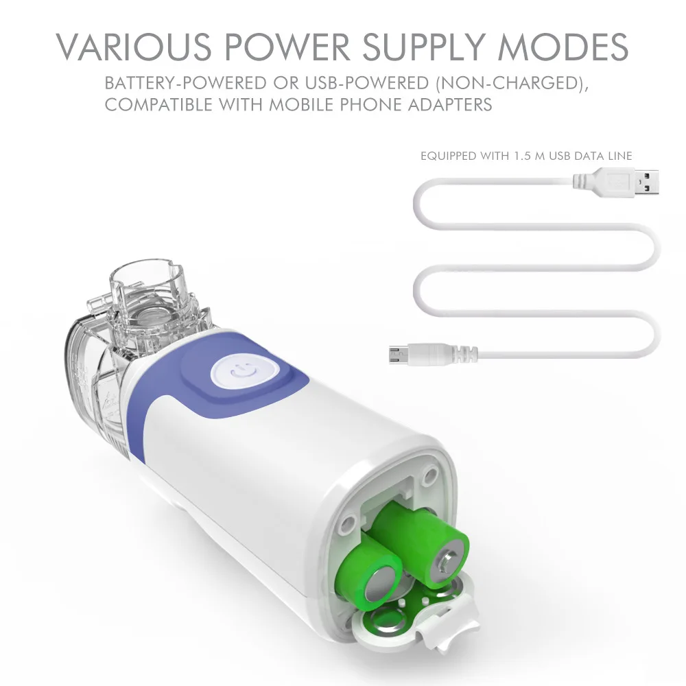 Портативный ультразвуковой небулайзер с USB-разъемом медицинский ингалятор для