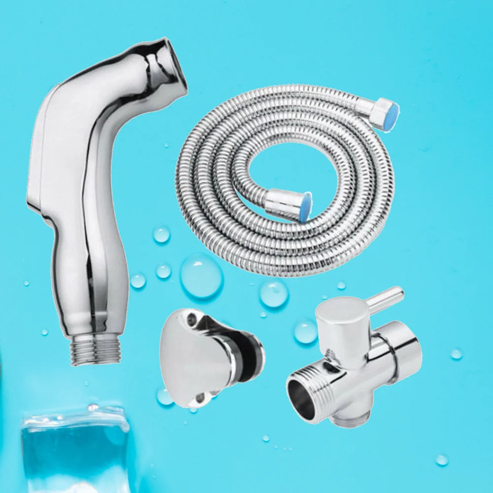 

1 Set ABS Toilet Seat Toilet Shower Blow-Fed Spray Nozzle Bidet Versatile Hose Holder Suit Sprayer (Spray