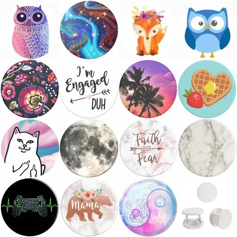 

Arrival попсокет Cute Cartoon Animal baseus Mobile Phone Holder Round Fold Grip tok Pocket Socket Phone Stand Socket Accessories