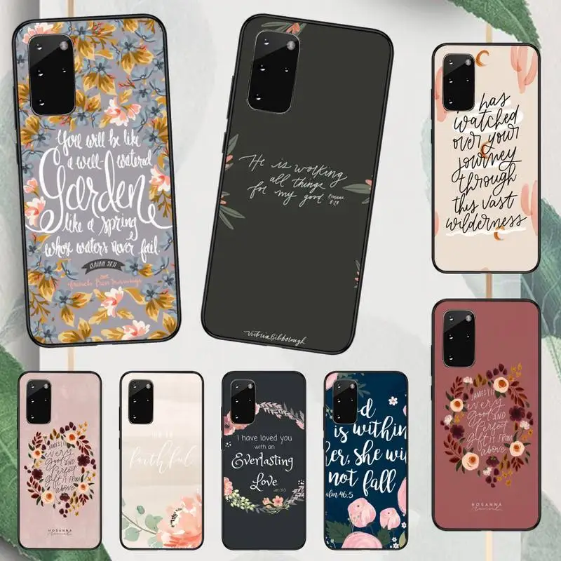 

Bible letter pattern Phone Case For Samsung galaxy A S note 10 7 8 9 20 30 31 40 50 51 70 71 21 s ultra plus