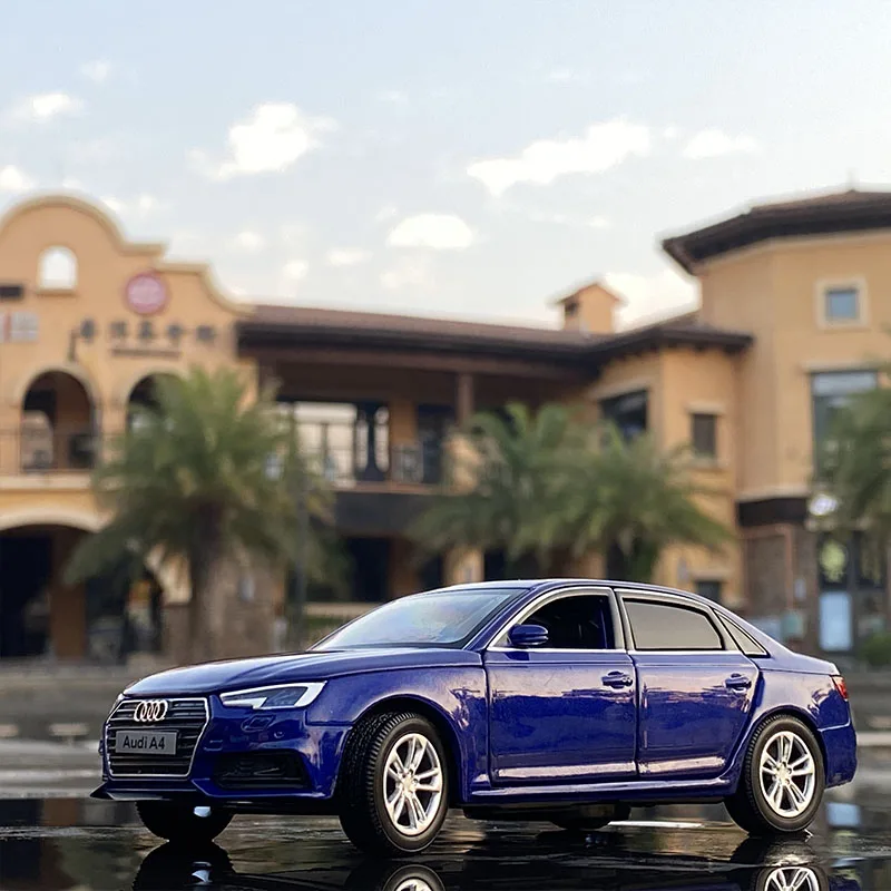Modelo de coche de aleaci&oacute;n AUDI A4 1:32, veh&iacute;culo fundido a presi&oacute;n y de juguete, modelo de coche de Metal, colecci&oacute;n de simulaci&oacute;n, sonido y luz, juguete para ni&ntilde;os, regalo-5