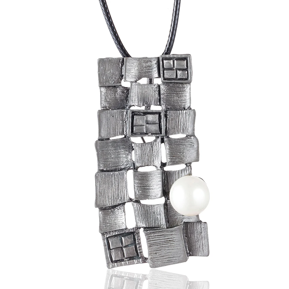 White Pearl Модные ювелирные изделия в стиле бохо, подарки для женщин, колье, начальная длинная цепочка, готическое персонализированное массивное ожерелье из бисера на заказ - Окраска металла: White Pearl