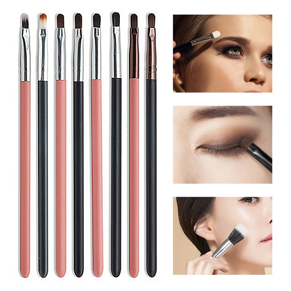 Профессиональные кисти для теней макияжа инструменты цвета шампанского тени век