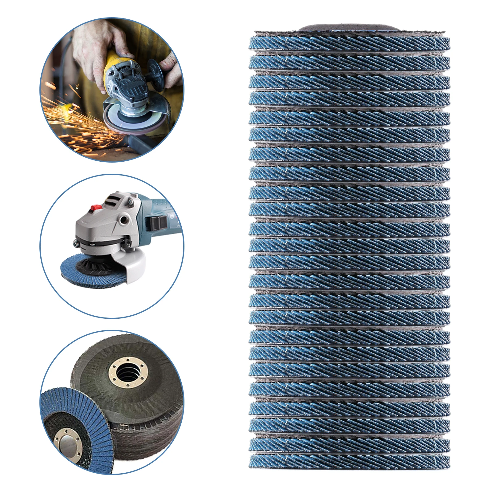 

20Pcs 4.5in Angle Grinder Flap Discs 4.5'' X 7/8'' Premium Zirconia Alumina Abrasive Sanding Grinding Wheel