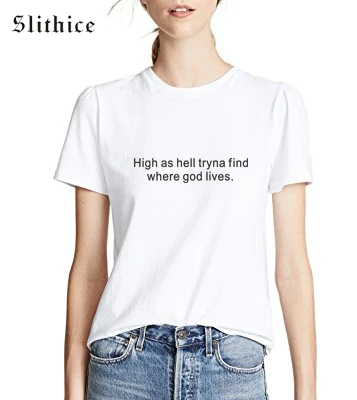 Slithice/женские футболки в стиле панк топ с коротким рукавом хлопковые черные белые