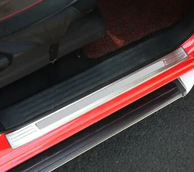 

4* Outer Door Sill Threshold Plate Cover For Nissan Navara Frontier NP300 15-19