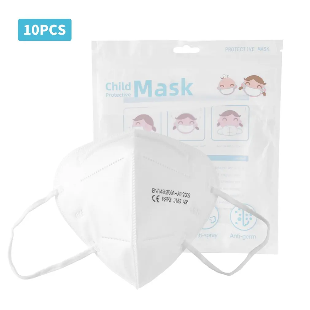 

Многослойная защитная маска FFP2 с резинкой для ушей без клапана пылезащитные одноразовые маски против смога для детей