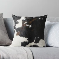 cowhide leather soft decorative throw pillow cover for home 45cmx45cm pillows not included