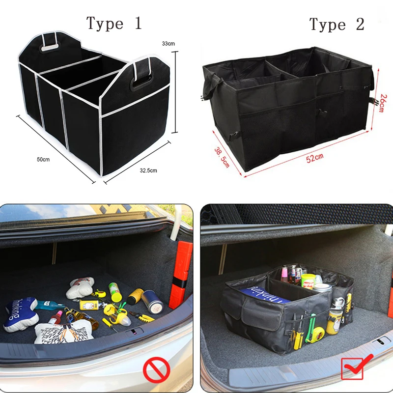 

Ящик для хранения большой емкости для автомобиля, экологически безопасный, ультрапрочный, складной инструмент для хранения и поддержания п...