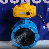 for songo dn125 electric actuator 220v 2 way 5 inch motorized epdm rubber seat ductile iron flange butterfly valve