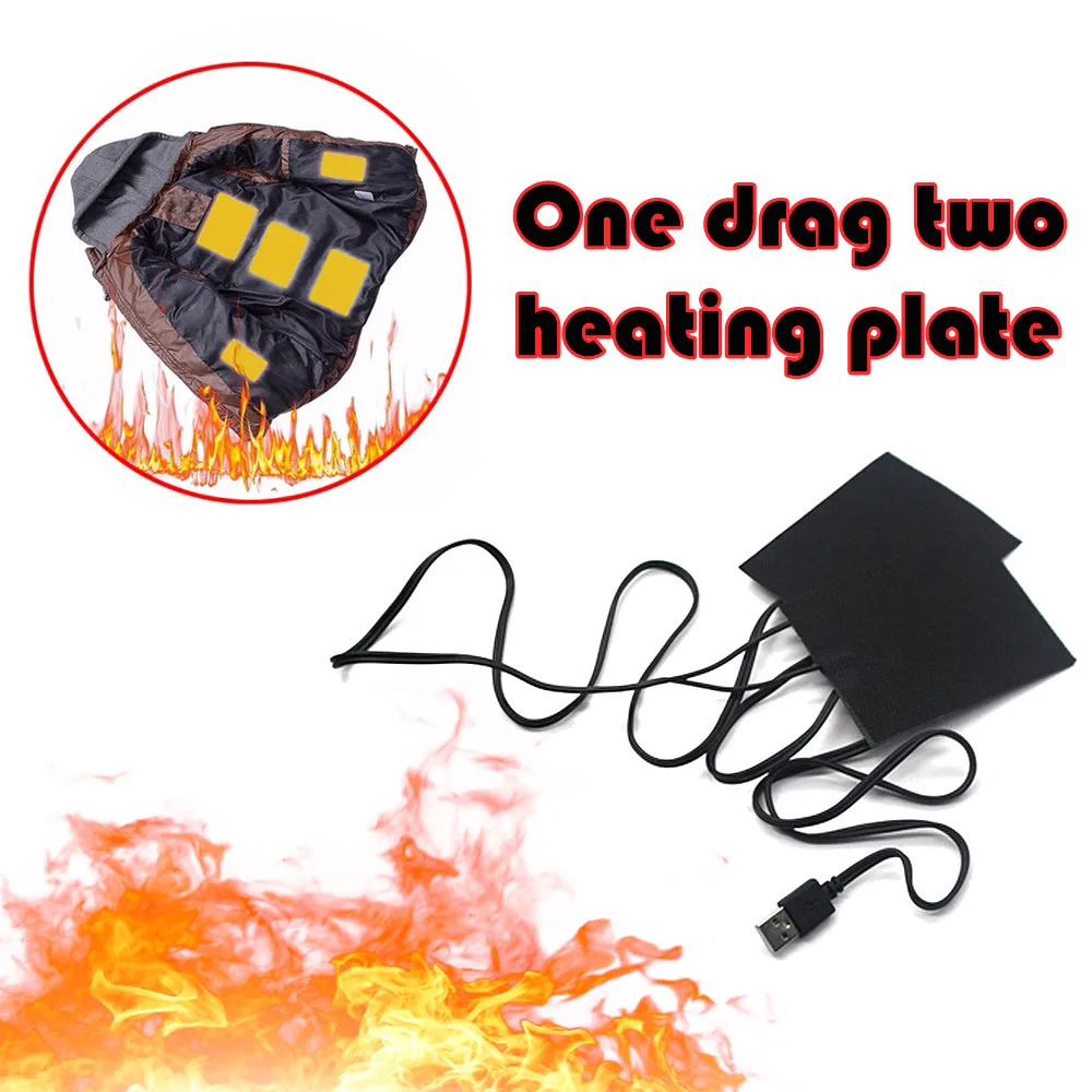 1 Set Carbon Fiber USB Heating Vest Pad Heated Jacket Clothes Heater Winter Warm Thermal Pads | Дом и сад