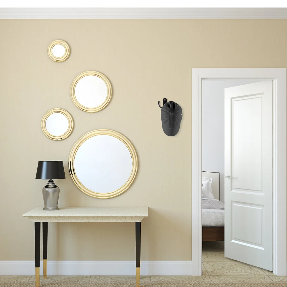 

10pcs 2-Pronged Coat Hooks Wall-mounted 2 Hole Towel Hanger for Coats Hats Clothing(Black)