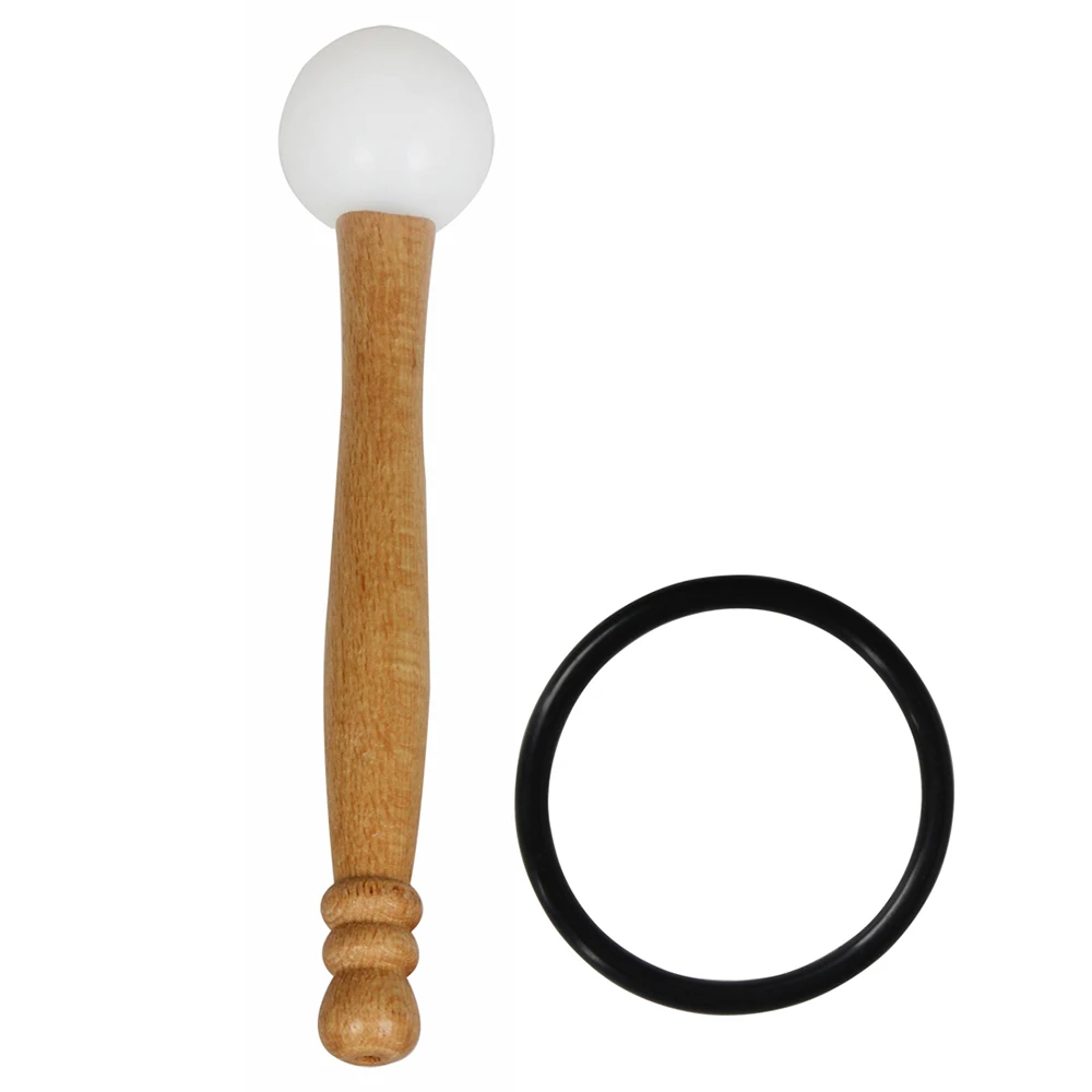 Rubber Mallet Stick Beater for Crystal Singing Bowl Wooden Handle Professional Buddha Sound &amp Ring Meditation |