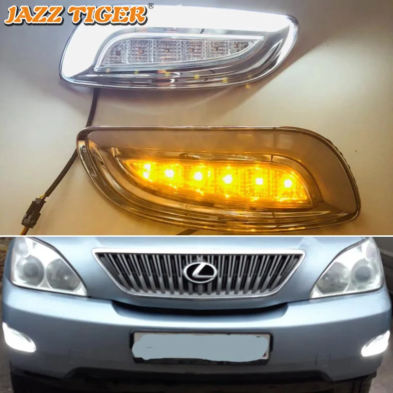 Джаз желтый тигр поворотов Функция автомобиля 12 V DRL светодиодные лампы дневного