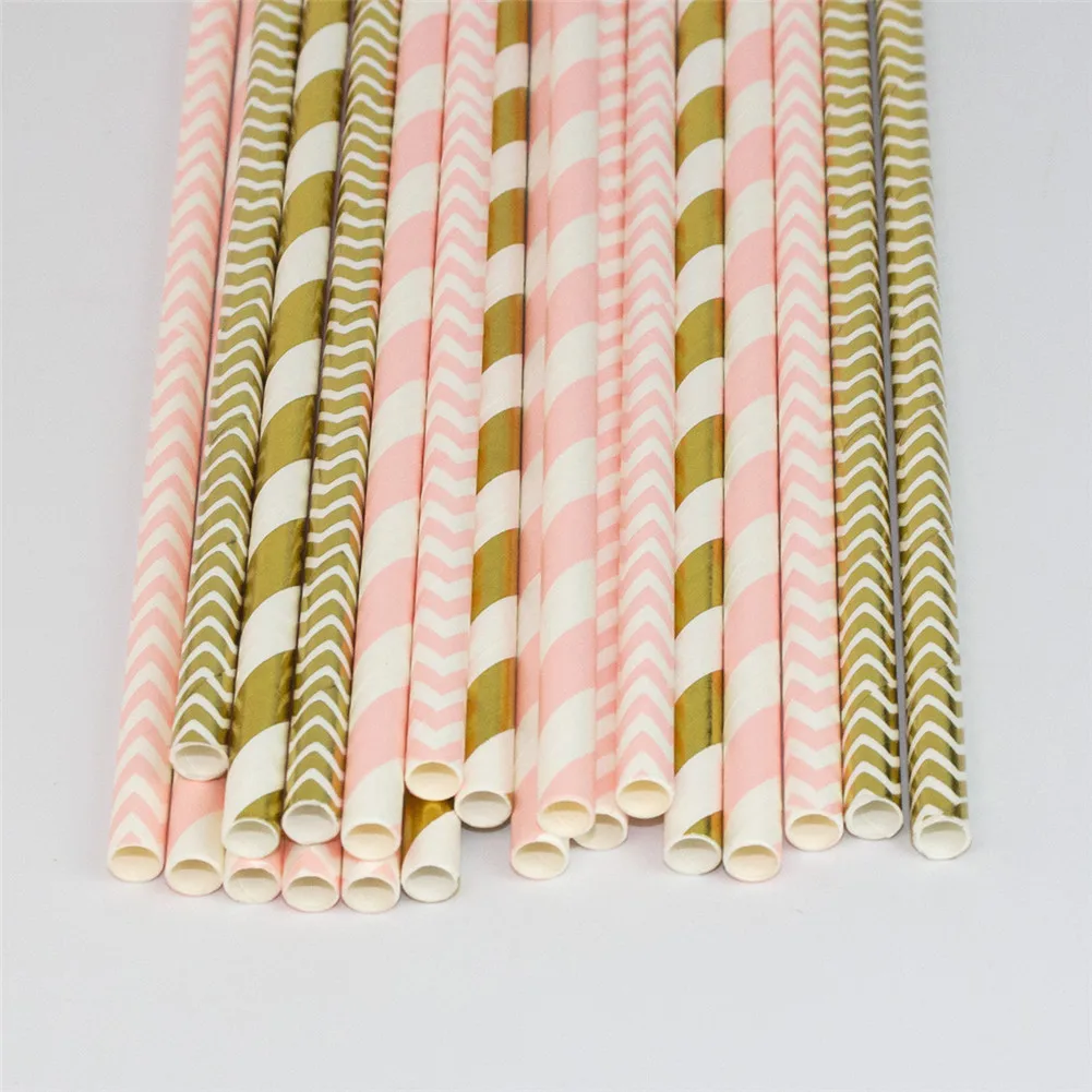

100 Pcs Rainbow Straws Disposable Paper Straws Degradable Straws Environmental Biodegradable Straws Party Bar Accessories
