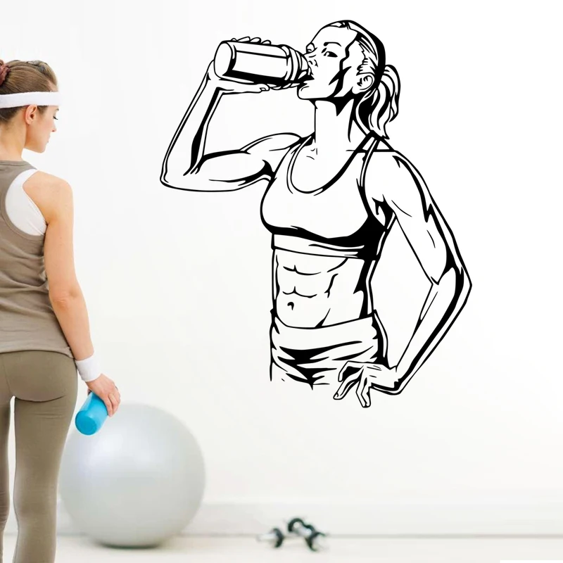 Фитнес-наклейка для тренажерного зала бодибилдинг плакаты виниловые наклейки на