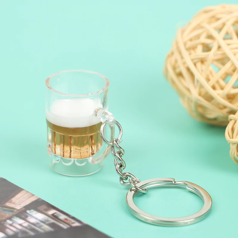 Крутые милые поделки из смолы брелок для пива унисекс женщин и мужчин имитация