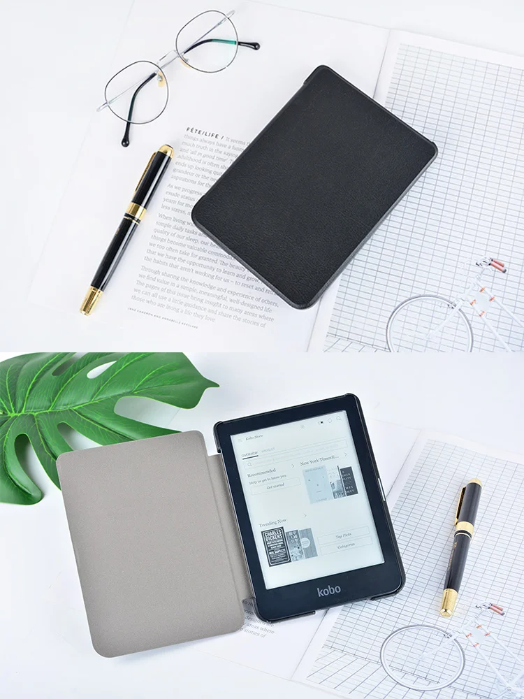 Магнитный чехол для нового Kobo Clara HD 6 InchPU кожаный чехол-читалка Smart Cover+ бесплатные подарки