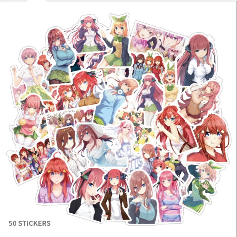 

50Pcs The Quintessential Quintuplets Stickers For Motorcycle Phone Skateboards Laptop Luggage Pegatinas Anime Stickers