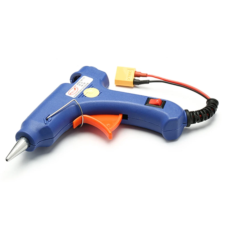 30W Hot Melt Glue Gun With XT60 Plug For RC Models Outfield 3S 12V Heater Heating Wax 7mm Stick DIY Hand Tools | Инструменты