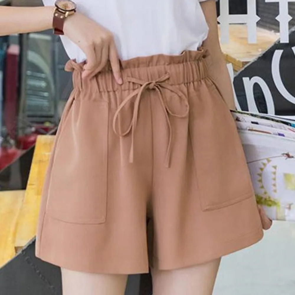 

Summer Shorts Women's New Style Outer Wear Is Thin Korean Tooling Wide-leg Pants High-waist Casual