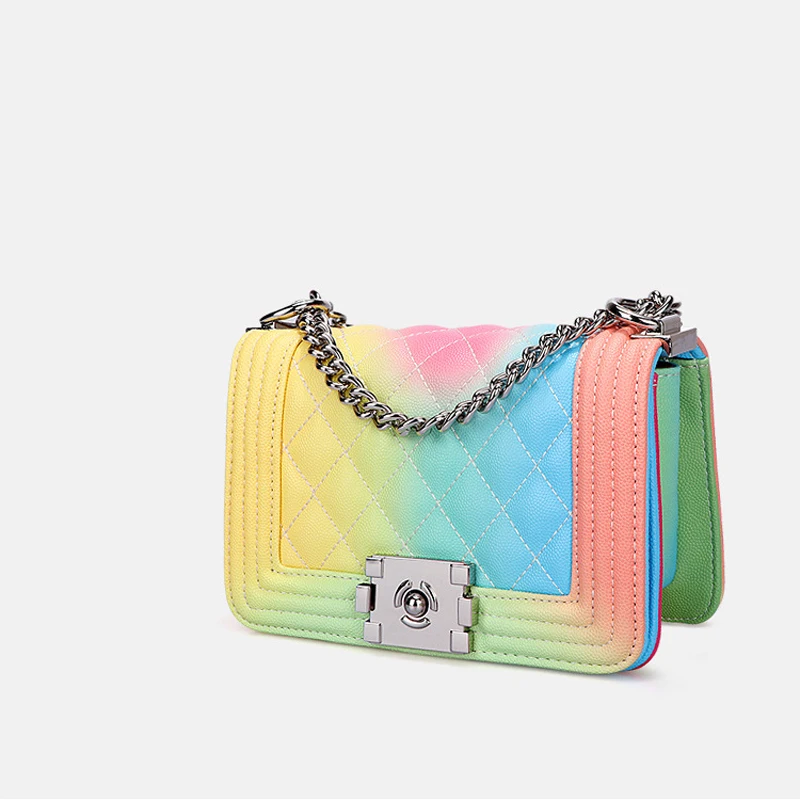 

designer handbags high quality purses and handbag Lattice Chain Bag Color Luxury Shoulder Messenger Bag wallet makeup bag