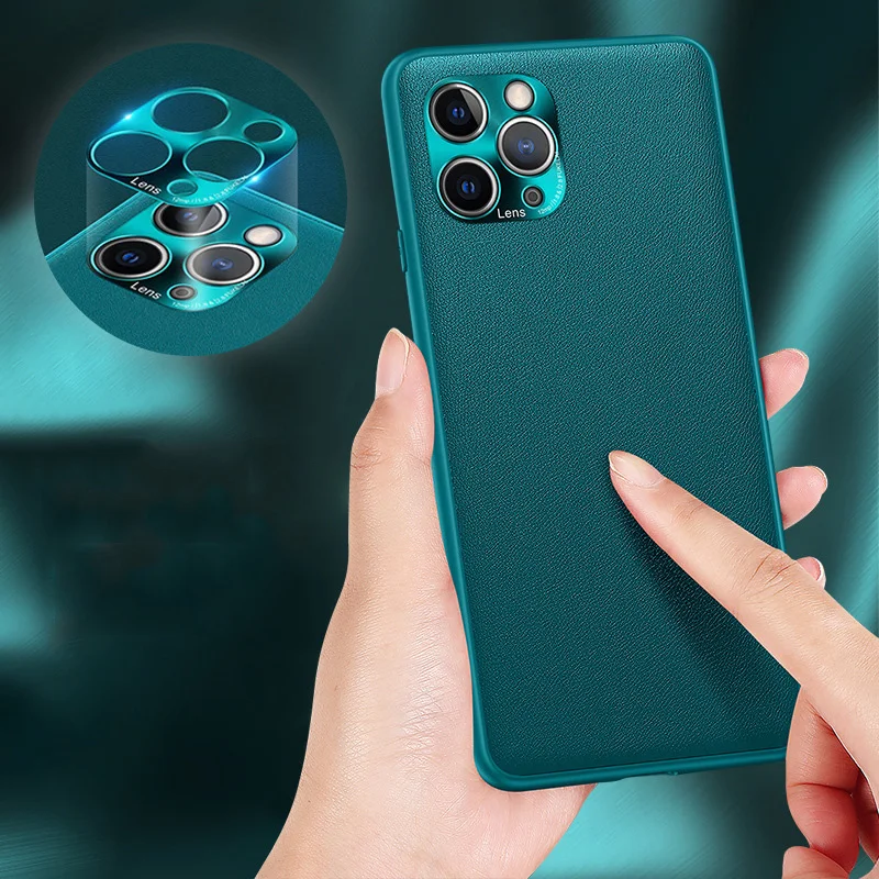 

Genuine Leather Case for iPhone 12 Pro Max Back Phone Cover for iPhone 12 mini 11 Pro Max X XS XR 8 7 Plus SE 2020 New i12