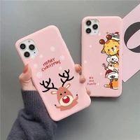 christmas and new year candy color pink phone cover for iphone 11 12 13 pro max x xr xsmax 6 6s 7 8 plus 12 13mini soft tpu case