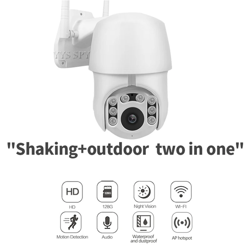 Купольная камера экшн с Wi Fi подключением Камера PTZ безопасности дома Surveillace Espia