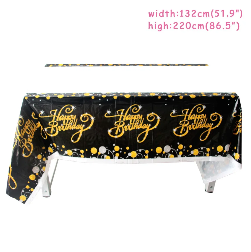 1pcs Tablecloth 30 конфетти шарики ко дню рождения 40 50 60 лет День рождения украшение номер 30 взрослый золотой черный воздушный шар для вечеринки на день рождения - Цвет: 1pcs Tablecloth