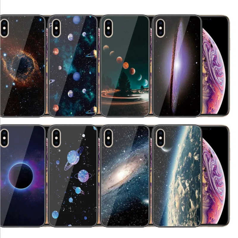3D чехол из закаленного стекла для Oneplus 7 7PRO роскошный силиконовый со звездами 5 5T 6