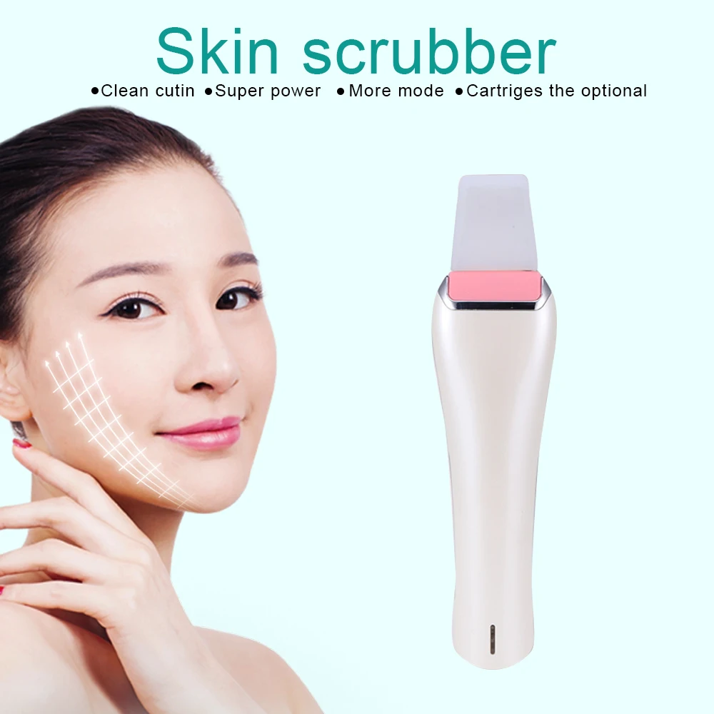 

USB Ultrasonic Facial Skin Scrubber dirt Blackhead Removal Deep Face Cleaning Lifting Anti Aging beauty machine