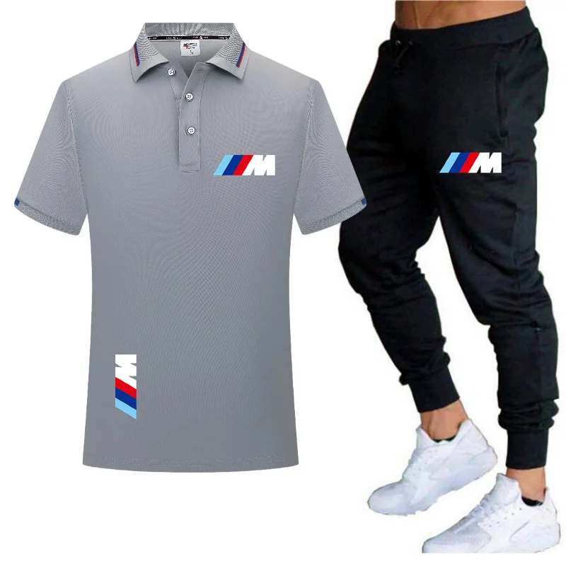 

2021 summer men's polo shirt + pants men's suit fashion brand printing men's suit sportswear 2XL