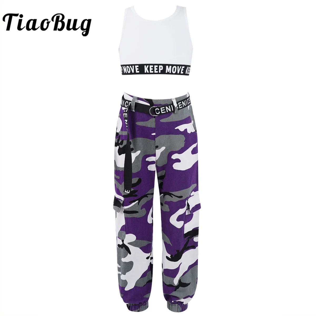 

Kids Girls Workout Gymnastics Outfits Sport Bra Top Tank Tops with Pants Leggings Set Ballet Dancewear Dance Class Ballroom Set