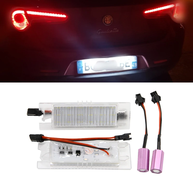 2x 18SMD светодиодный для Alfa Romeo 147 156 159 166 Brera Mito паук номерной знак светильник авто