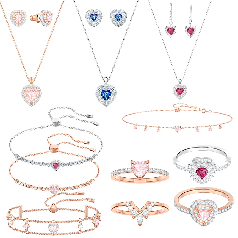 

Fashion Ladies Jewelry Exquisite Heart Shaped Jewelry Fashion Jewelry Set Party Jewelry Gifts for Girls
