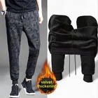 Брюки мужские бархатные спортивные, повседневные размера плюс, спортивные штаны, плотные джоггеры с плюшевой подкладкой, облегающие повседневные, зима 2021